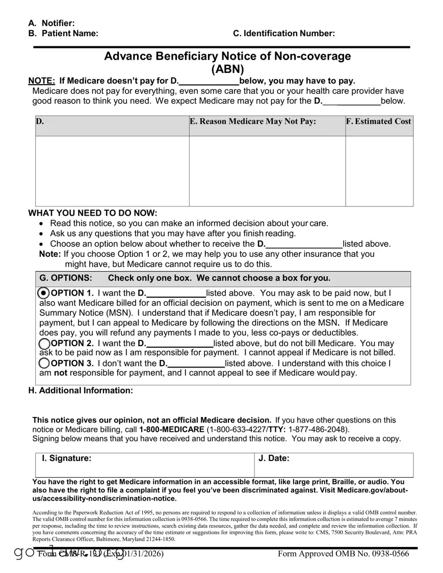 Download Advance Beneficiary Notice of Non-coverage Form in PDF