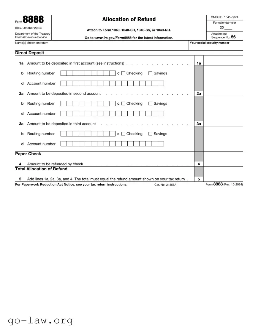 Download IRS 8888 Form in PDF