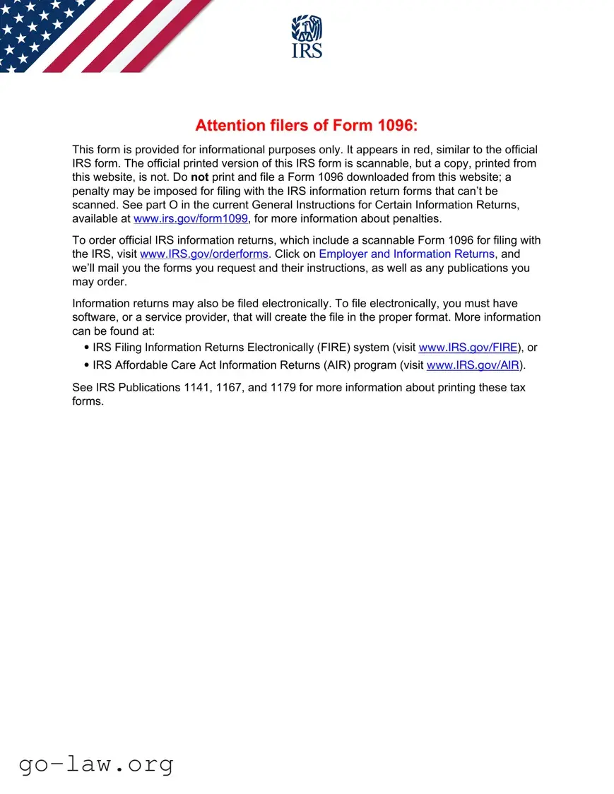 Download IRS 1096 Form in PDF