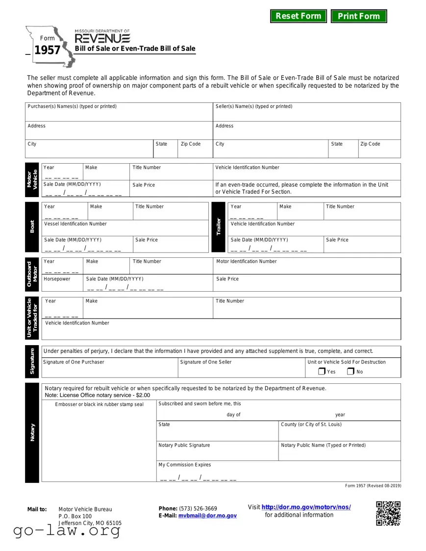 Download BOS Form in PDF