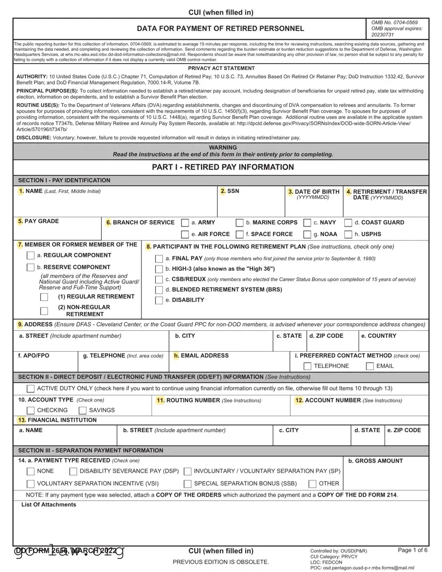 Download DD 2656 Form in PDF