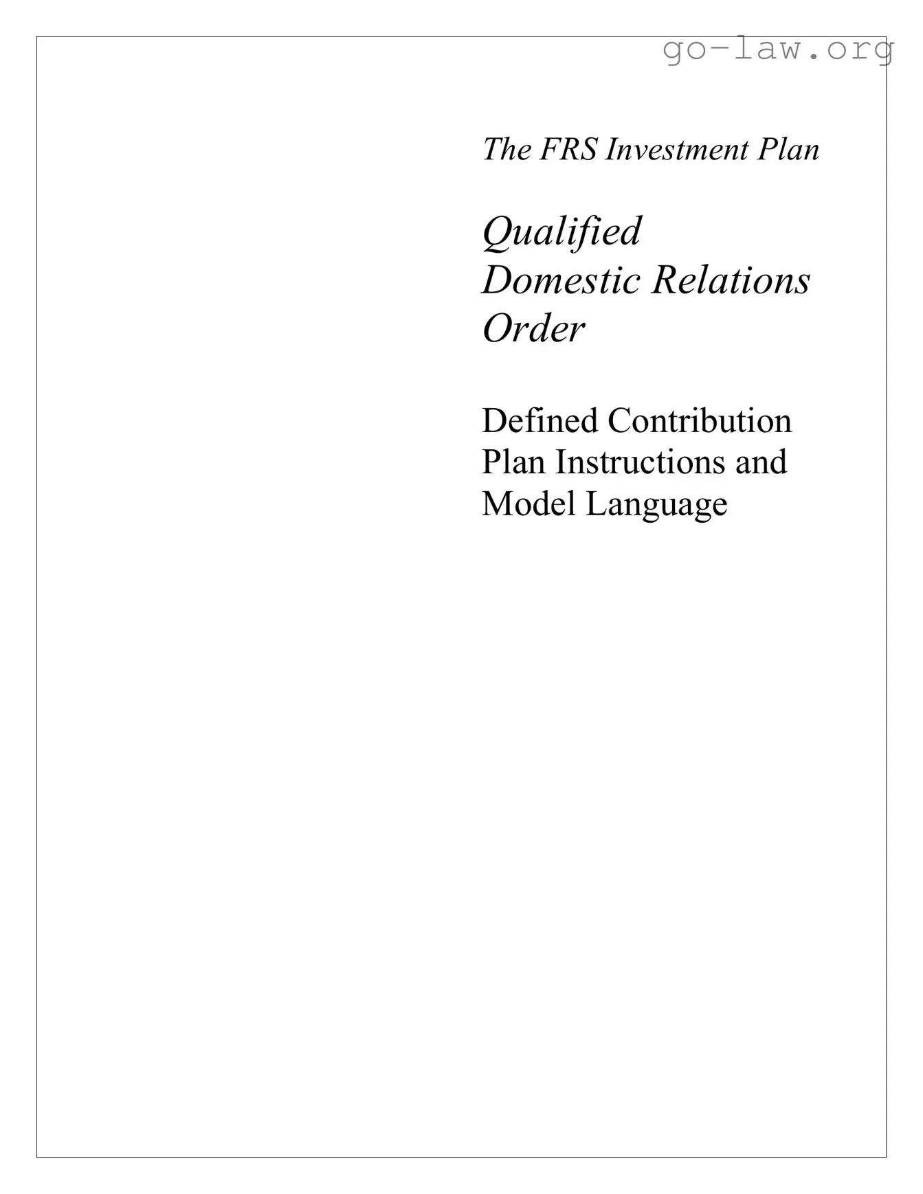 Download Qdro Form in PDF