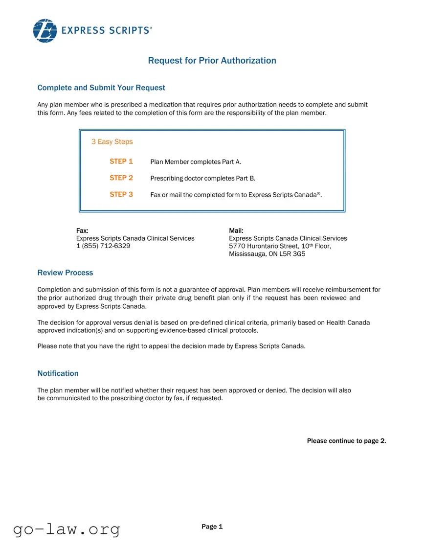 Download Express Scripts Prior Authorization Form in PDF