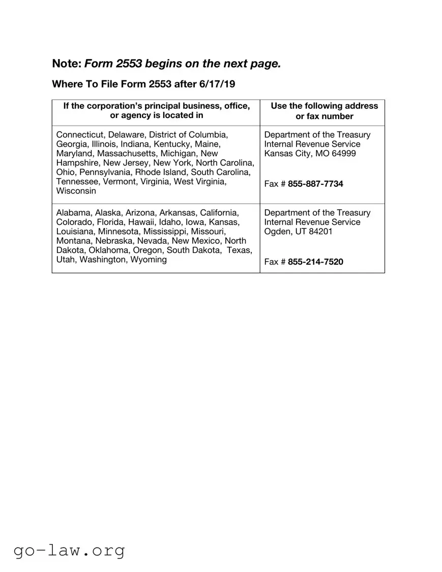 Download IRS 2553 Form in PDF