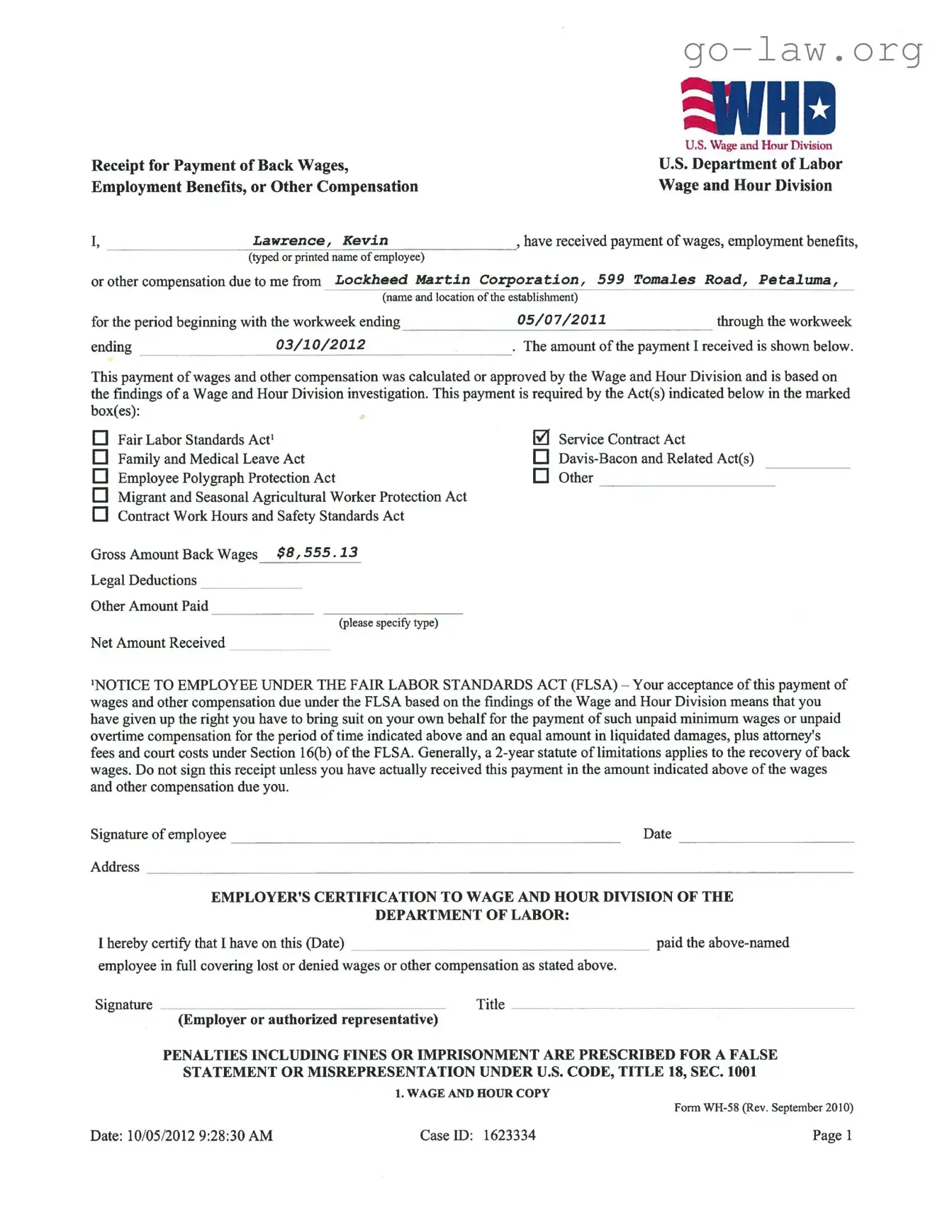 Download Wh 58 Form in PDF