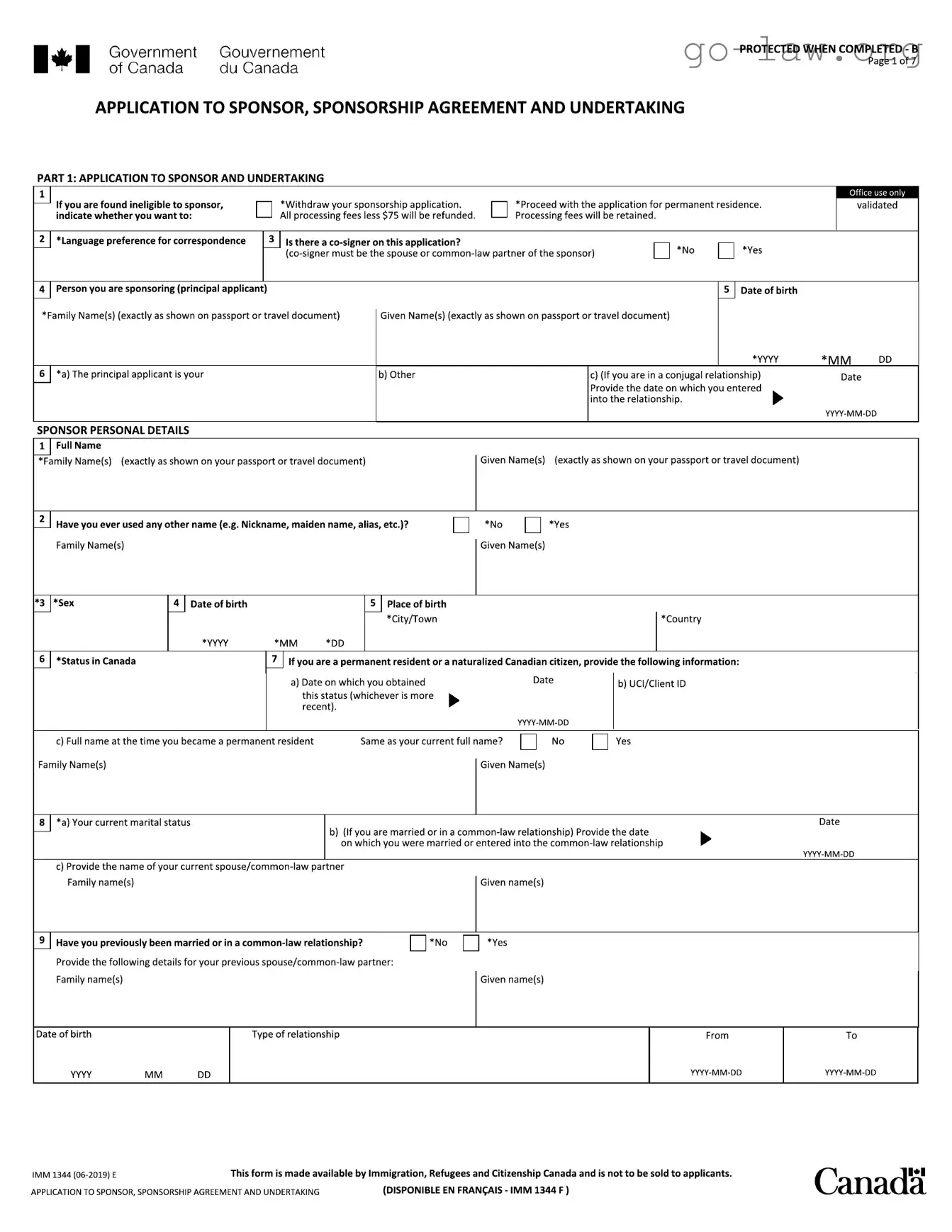 Download Imm 1344 Application Form in PDF