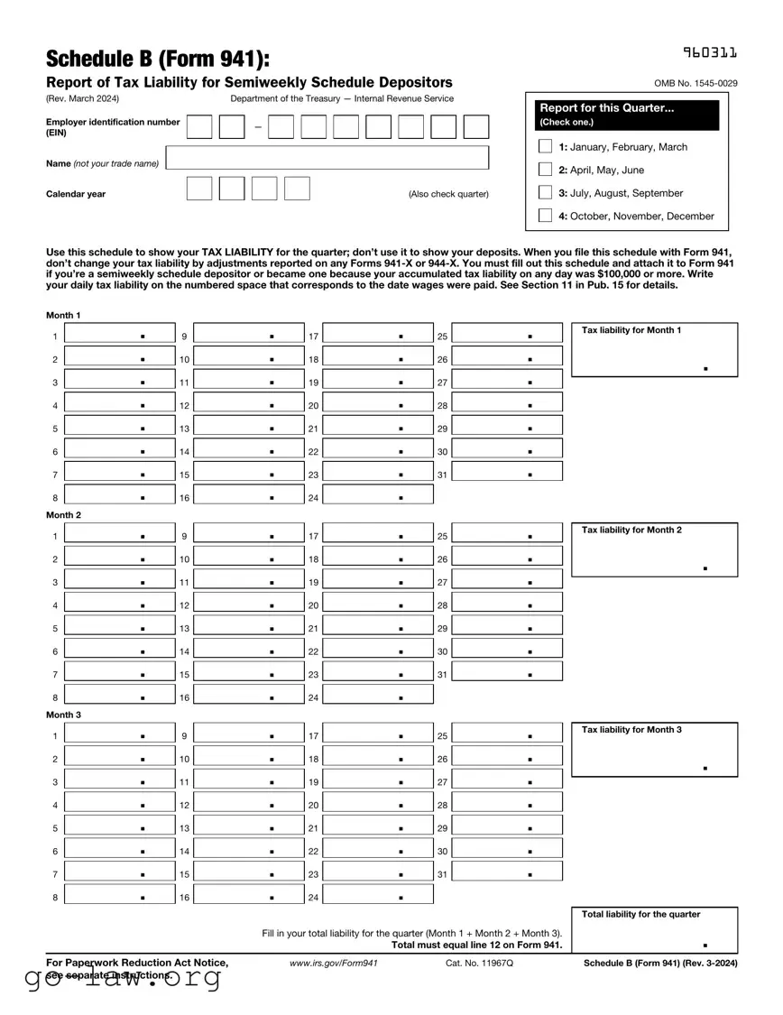 Download IRS Schedule B 941 Form in PDF