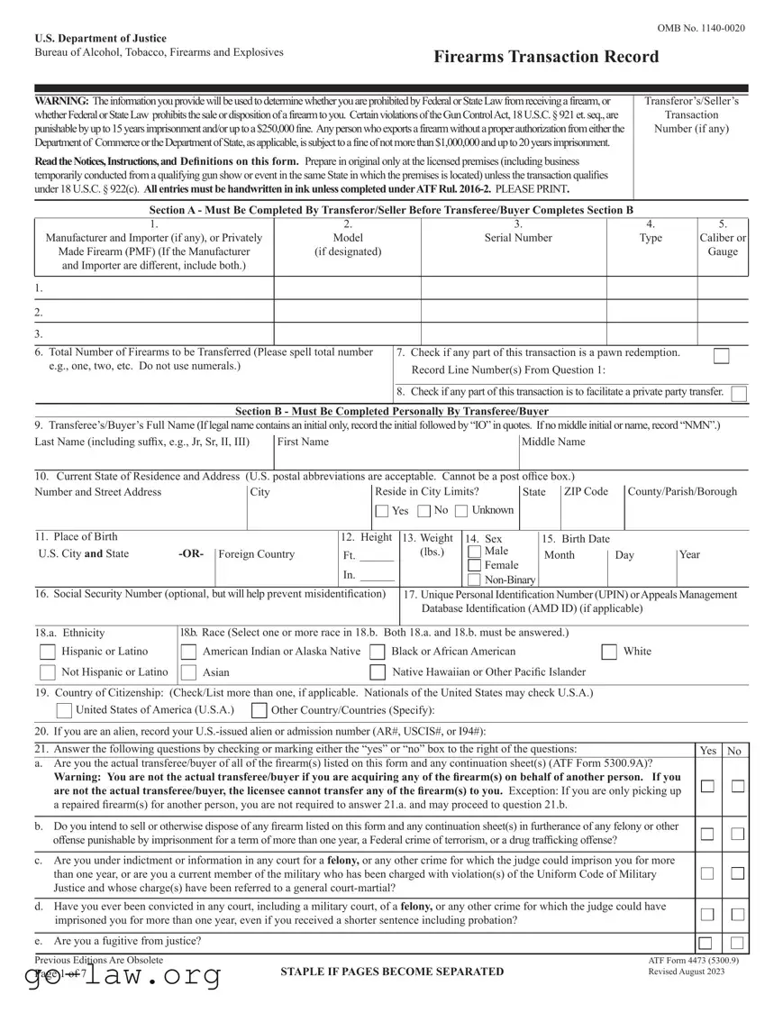 Download ATF 4473 Form in PDF