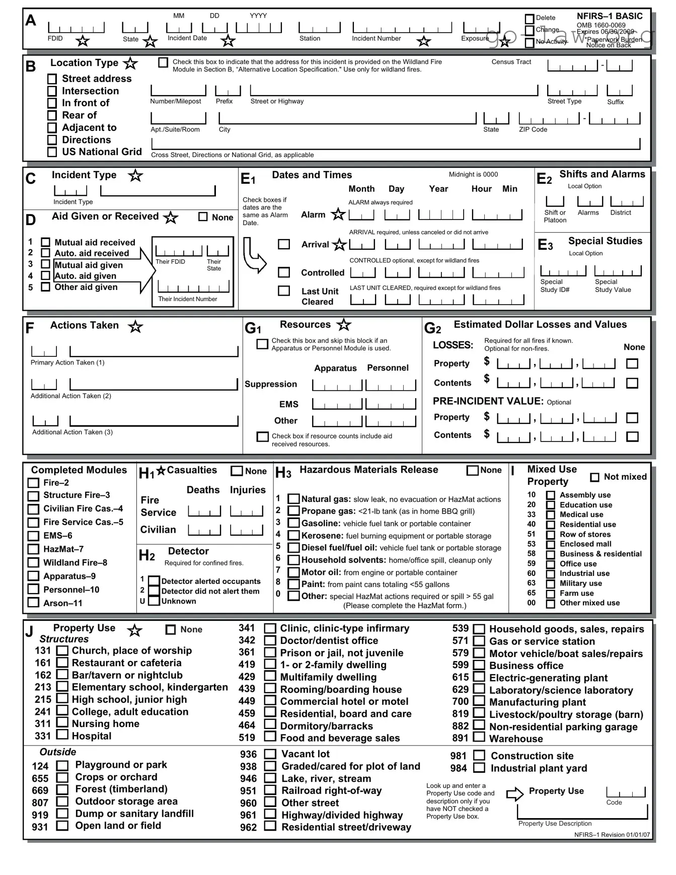 Download Nfirs Form in PDF
