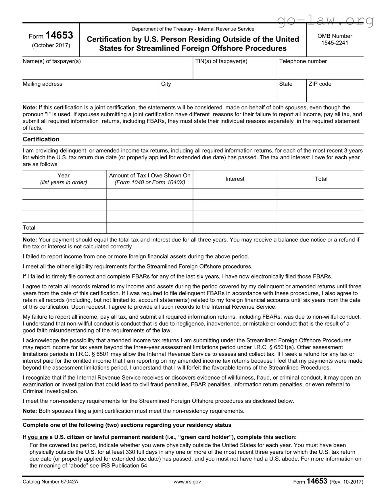Download 14653 Form in PDF