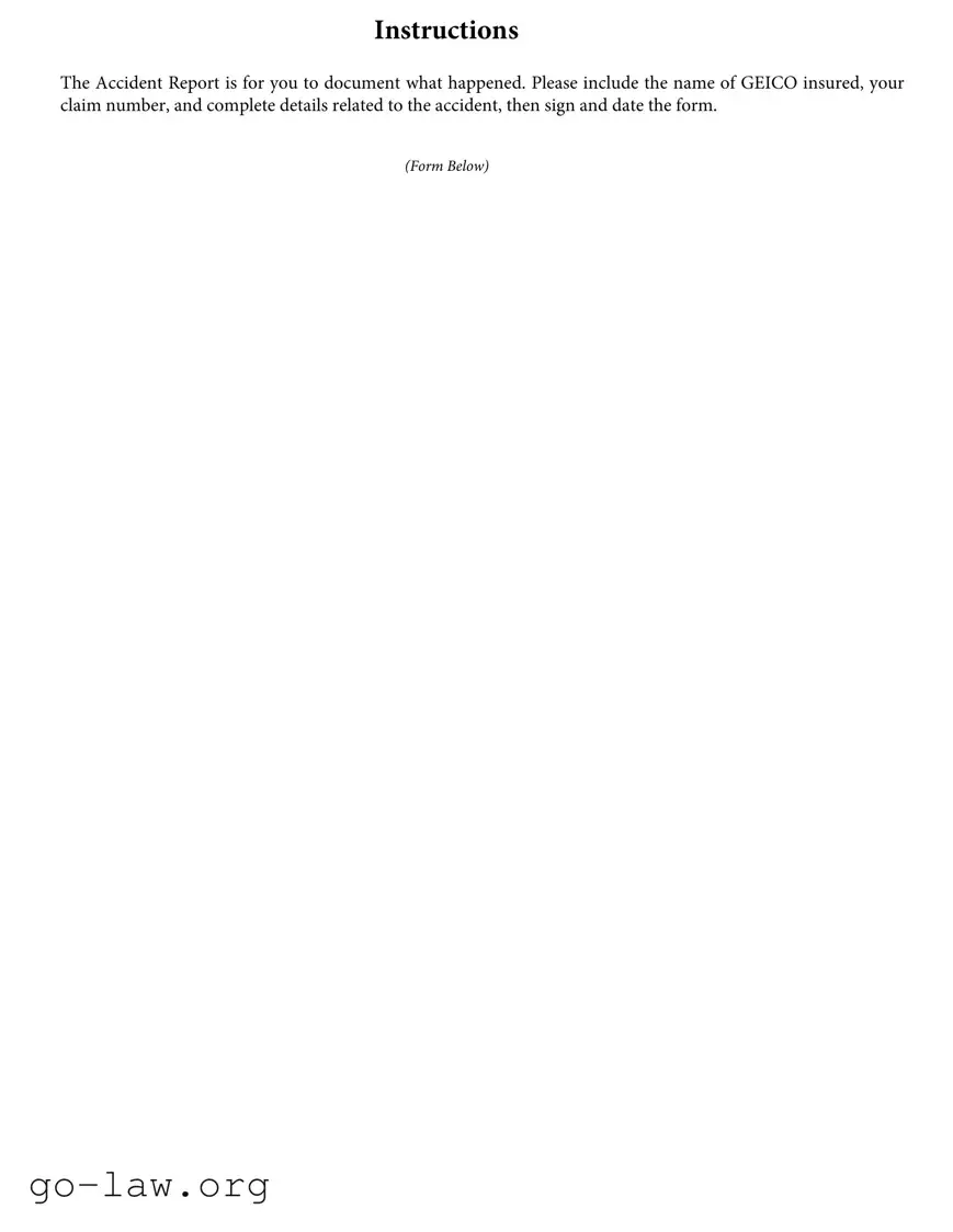 Download Geico Claim Report Form in PDF