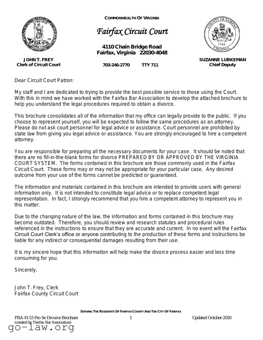 Download Bill Divorce Virginia Sample Form in PDF