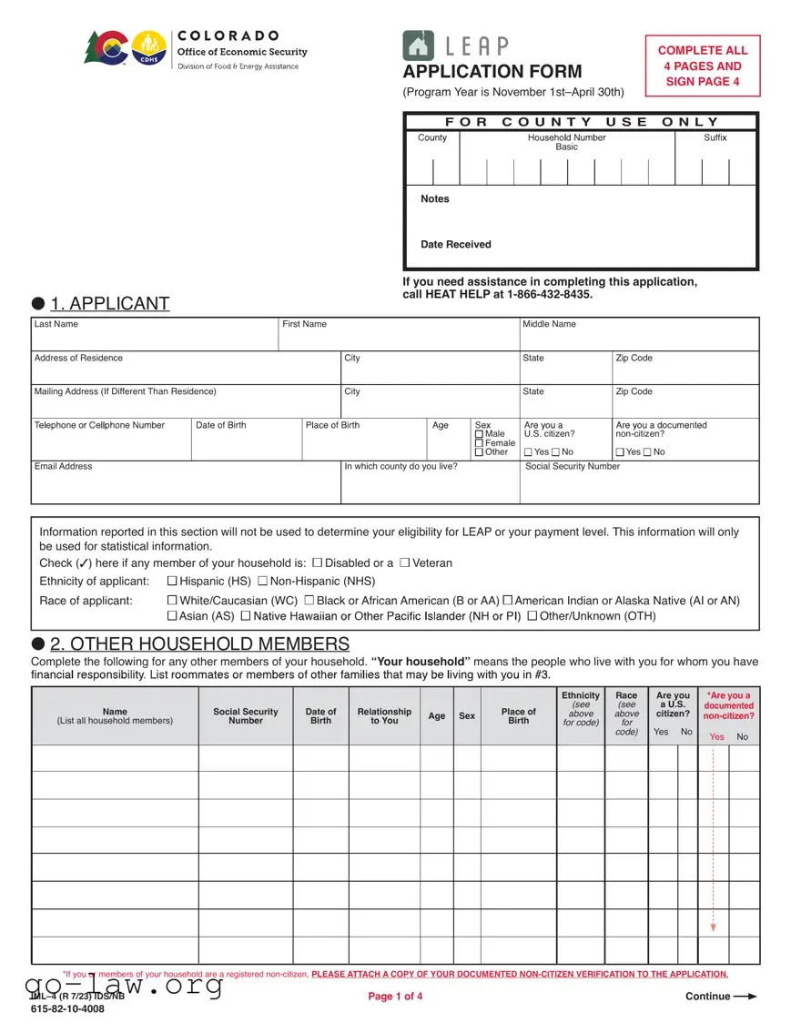 Download Leap application IML-4 Form in PDF