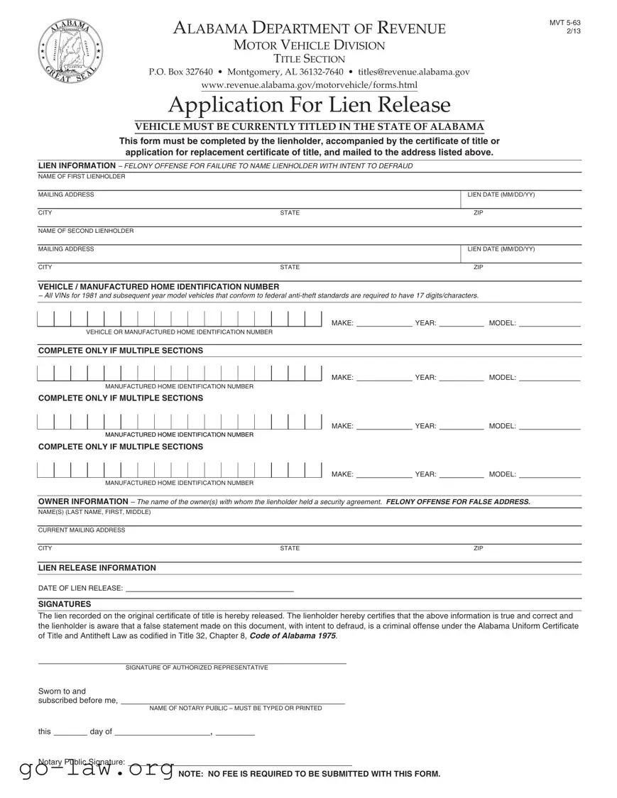 Download Alabama Mvt 5 63 Form in PDF