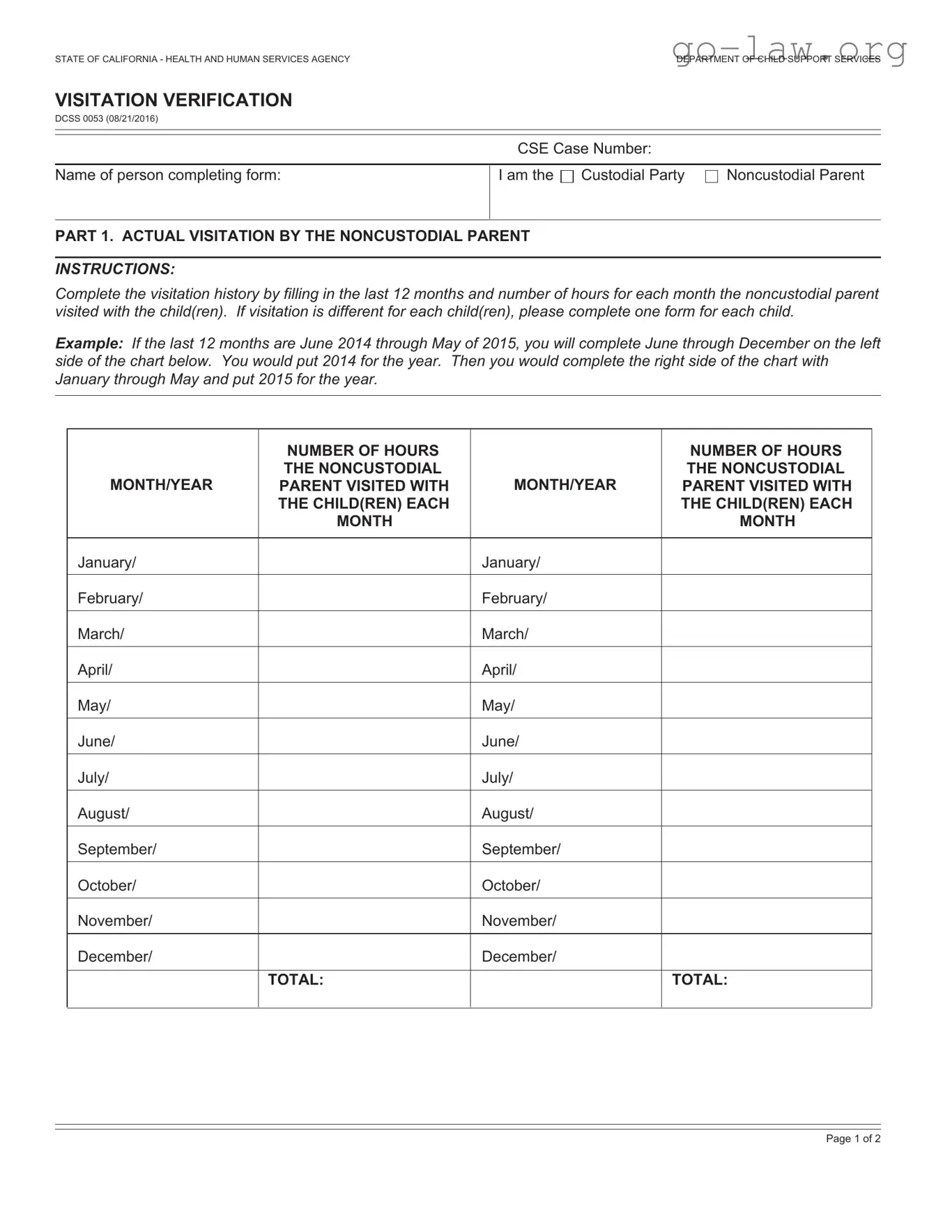 Download Dcss 0053 Form in PDF