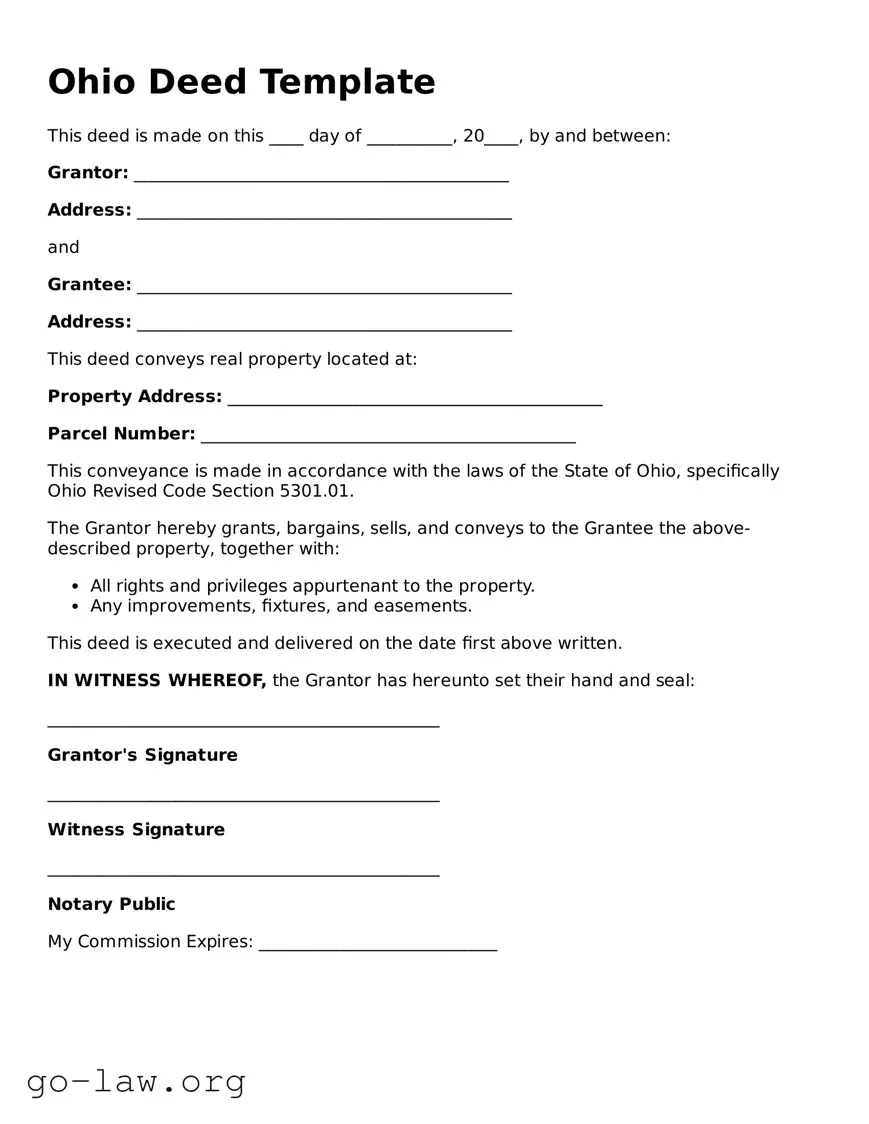 Fillable Ohio Deed Form