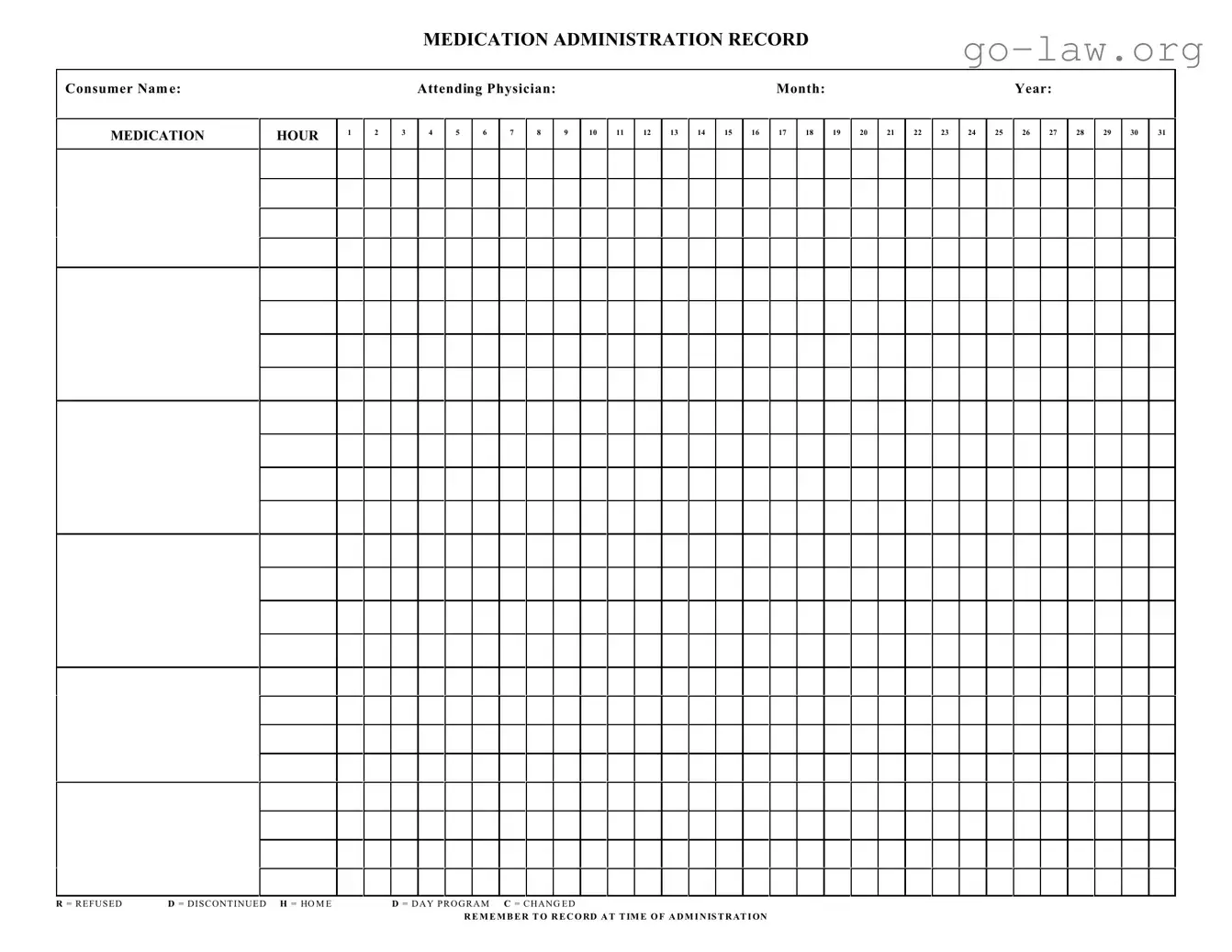 Download Medication Administration Record Sheet Form in PDF