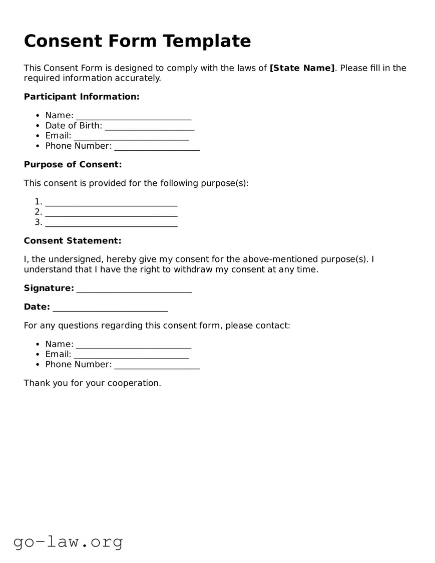 Blank Consent Template