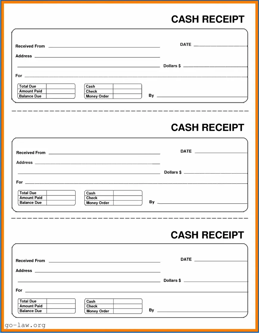 Download Cash Receipt Form in PDF