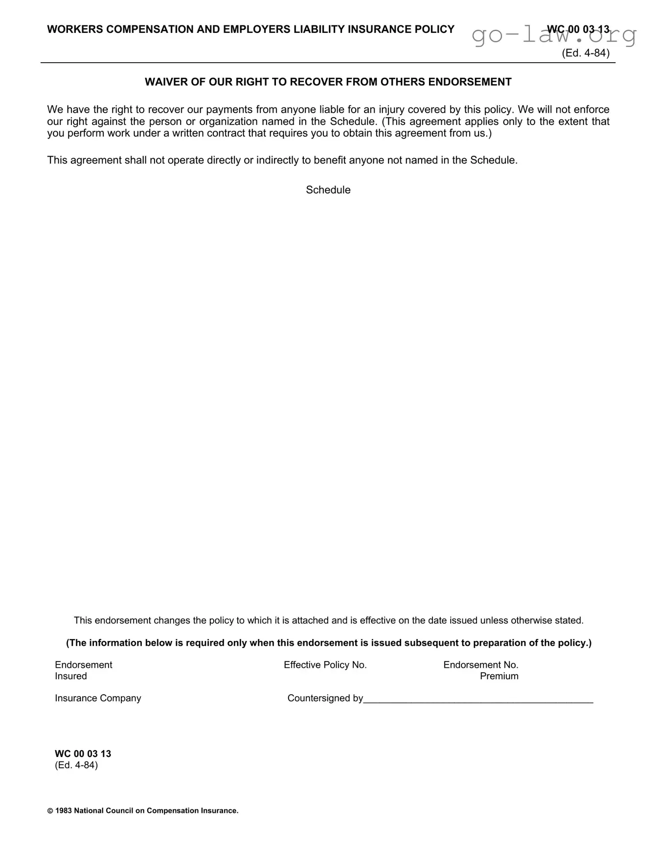Download Wc 00 03 13 Form in PDF