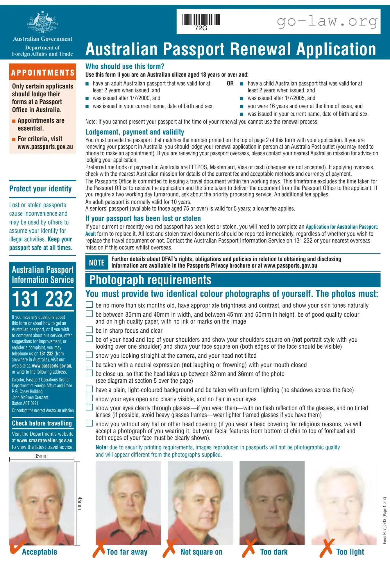 Download Australian Passport Renewal Form in PDF