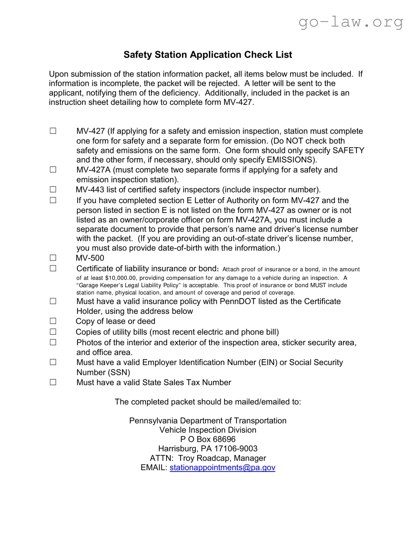 Download Mv 427 Penndot Form in PDF