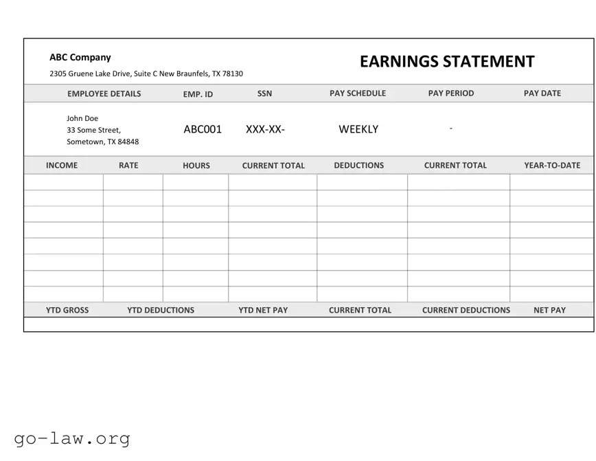 Download Independent Contractor Pay Stub Form in PDF