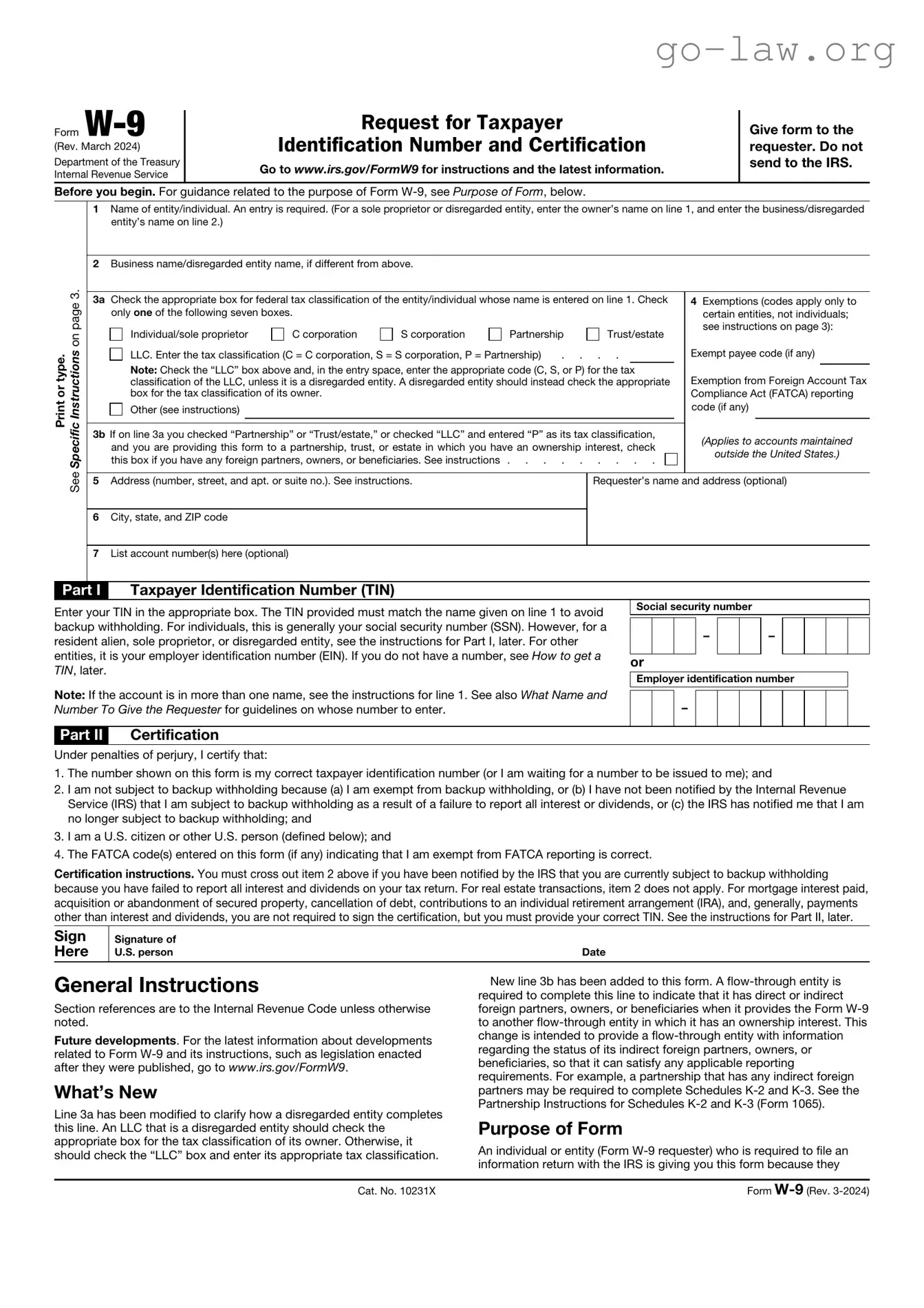 Download IRS W-9 Form in PDF
