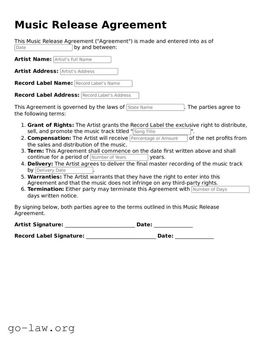 Blank Music Release Template