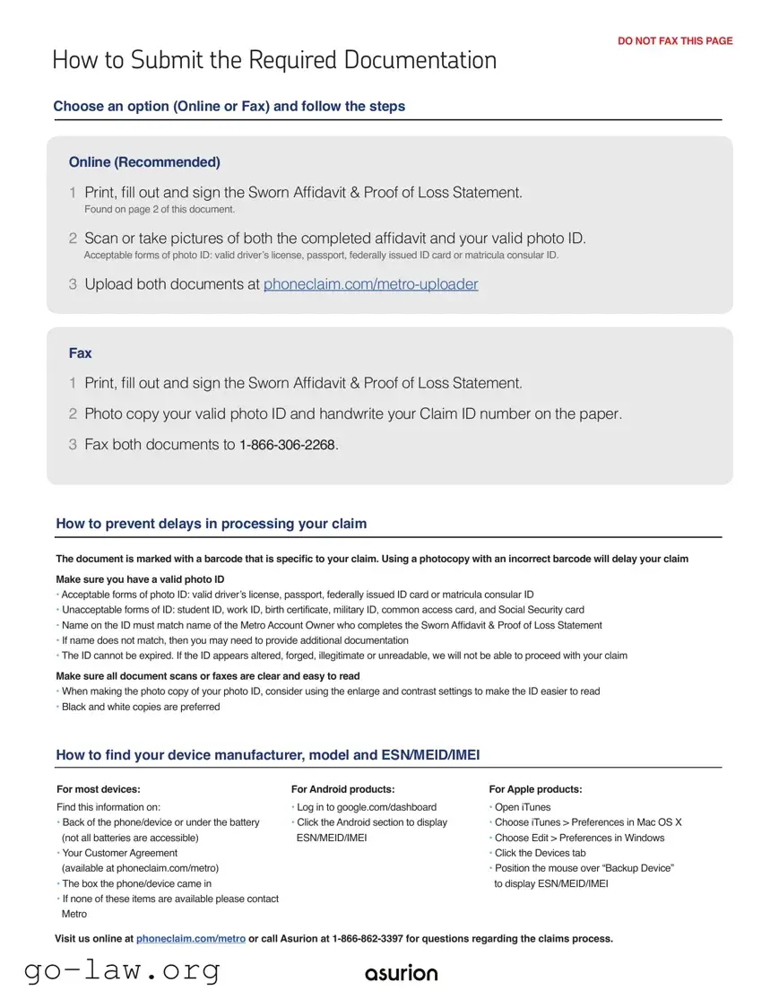 Download Asurion F-017-08 MEN Form in PDF