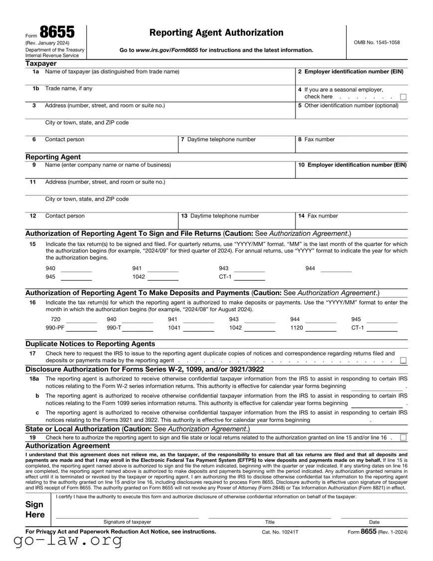 Download IRS 8655 Form in PDF