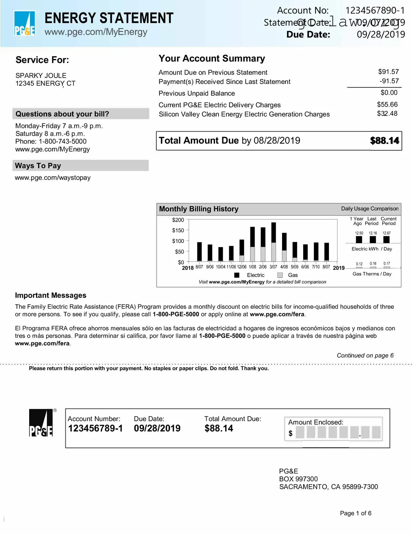 Download Utility Bill Form in PDF