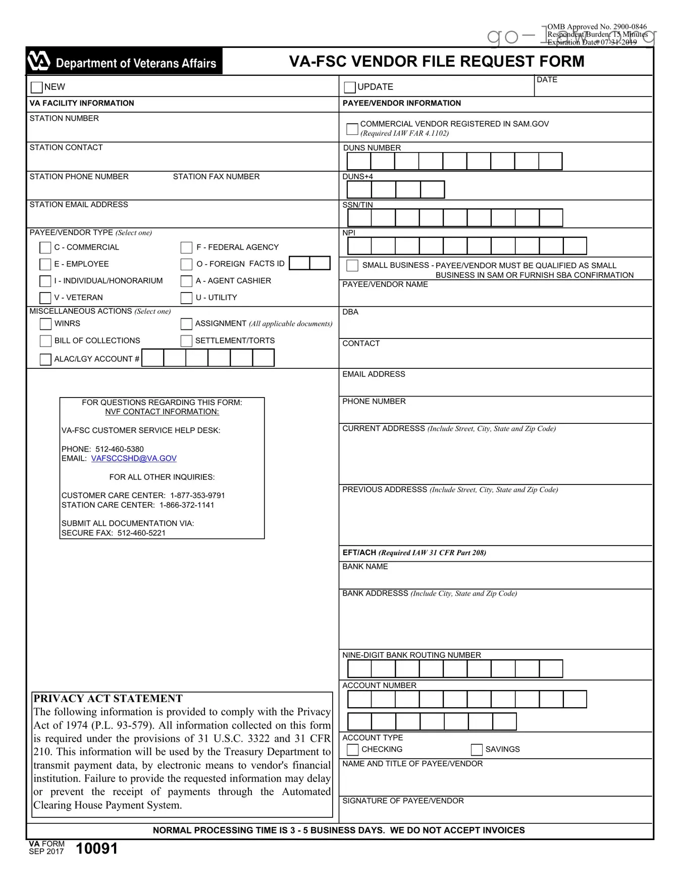 Download Va 10091 Form in PDF