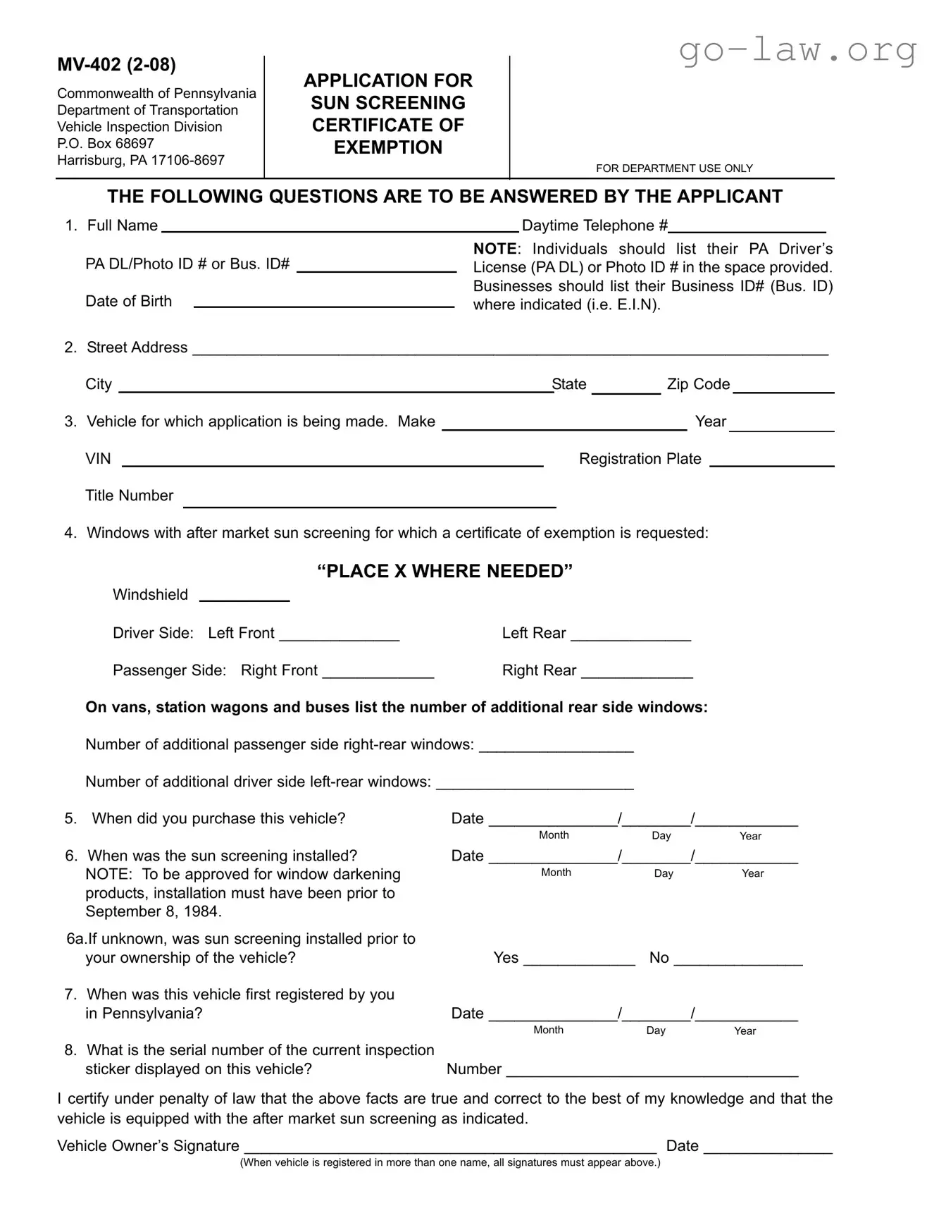 Download Mv 402 Form in PDF