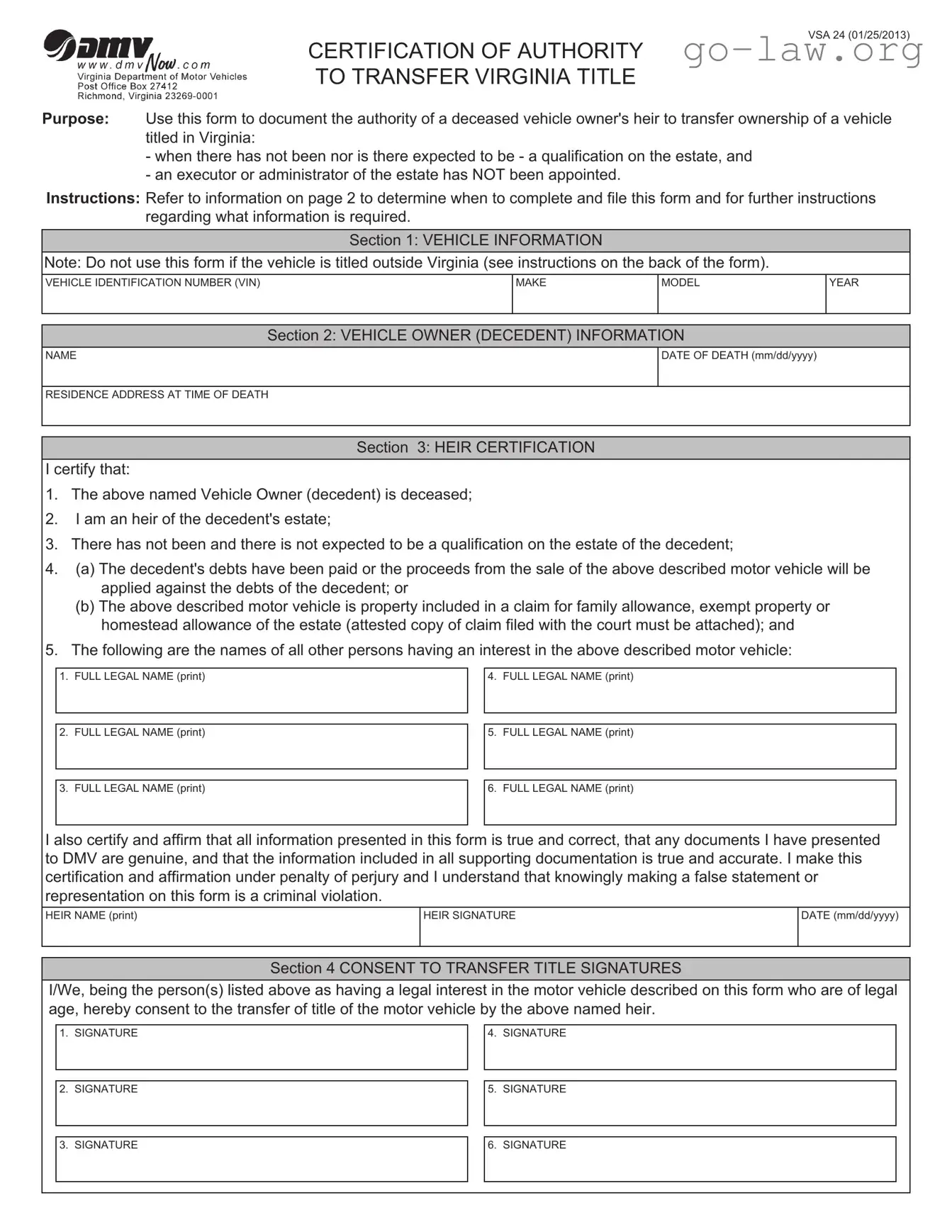 Download Vsa24 Form in PDF