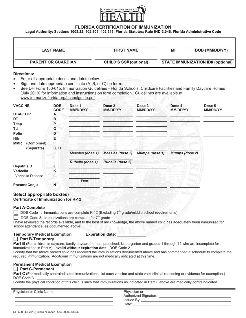 Form 680 first page preview